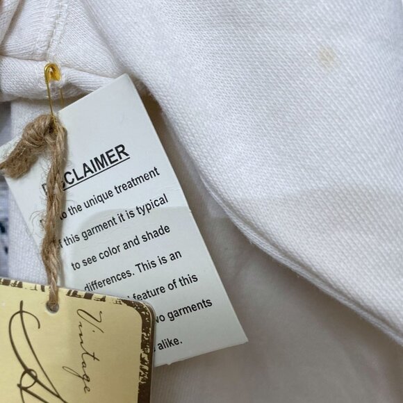 Vintage Havana Hoodie Lace up Back Crop Sweatshirt Cream Long Branch NJ - Picture 9 of 10